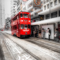 Color 1st - Red Tram by Rohit Kamboj