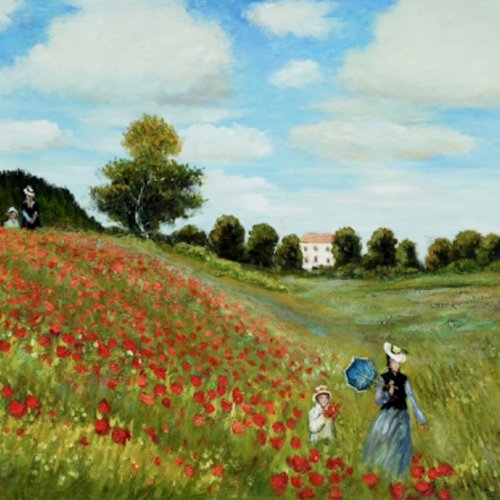 The Poppy Field by Monet