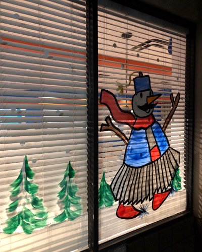 Athens Pizza Holiday Window