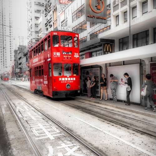Red Tram by Rohit Kamboj
