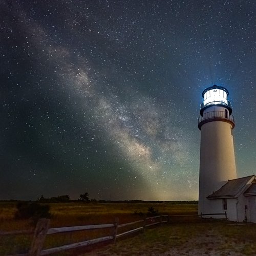HM Color - Milky Way Over Highland Light by Steve Director
