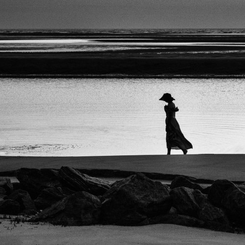 Mono-HM-A Walk On The Beach by Vivian Lynch